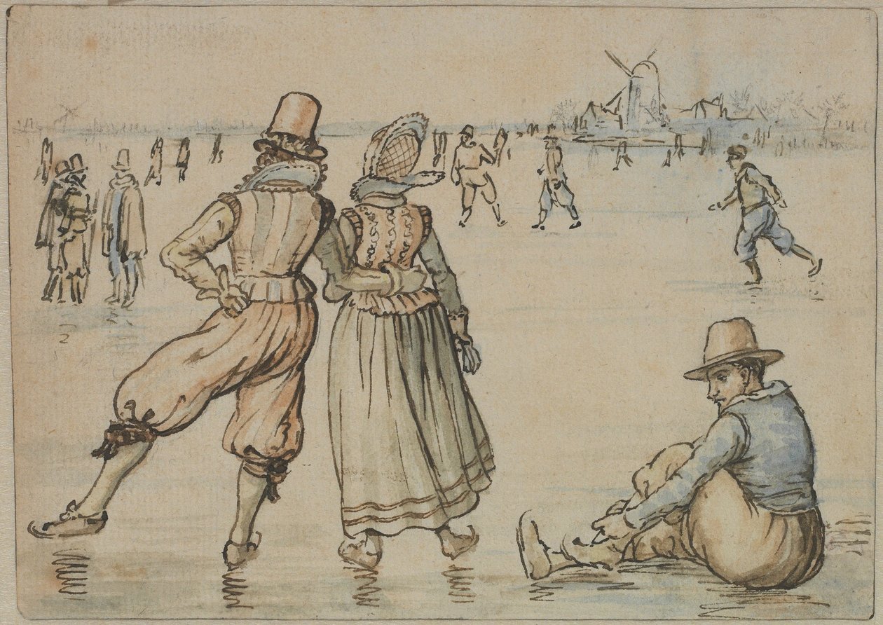 Łyżwiarze autorstwa Hendrick Avercamp