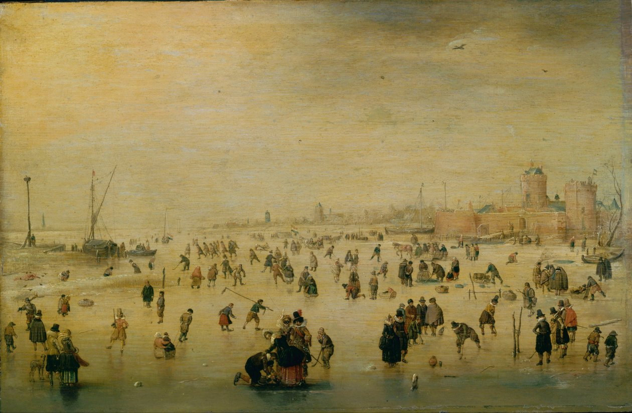 Scena łyżwiarska autorstwa Hendrick Avercamp