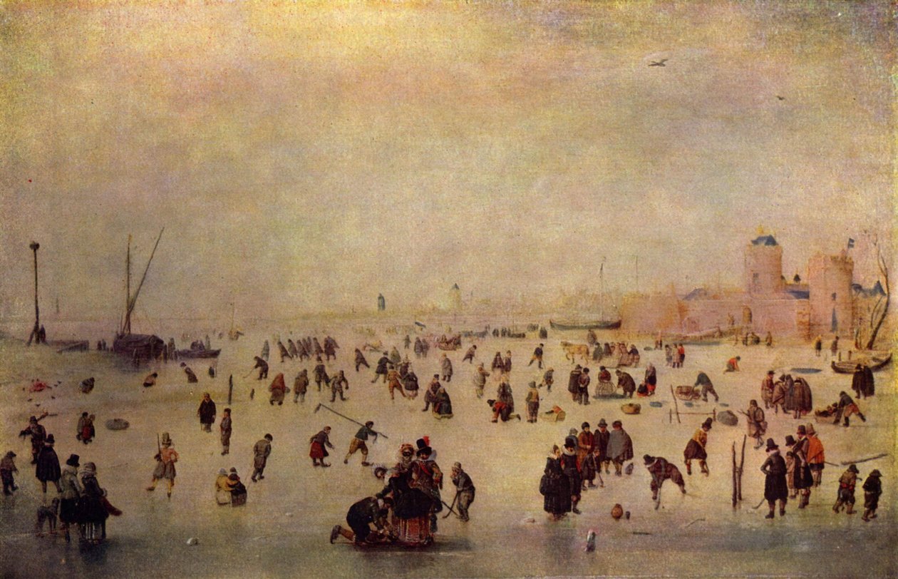 Scena łyżwiarska autorstwa Hendrick Avercamp