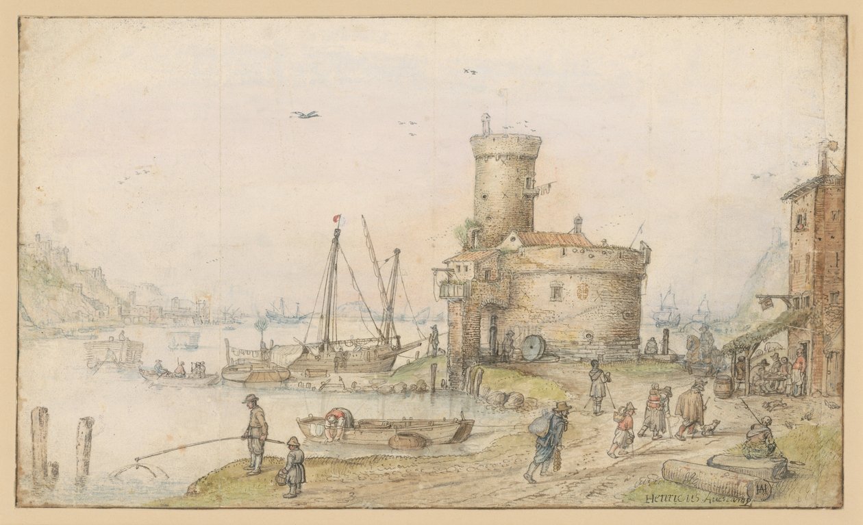 Miasto nad rzeką autorstwa Hendrick Avercamp