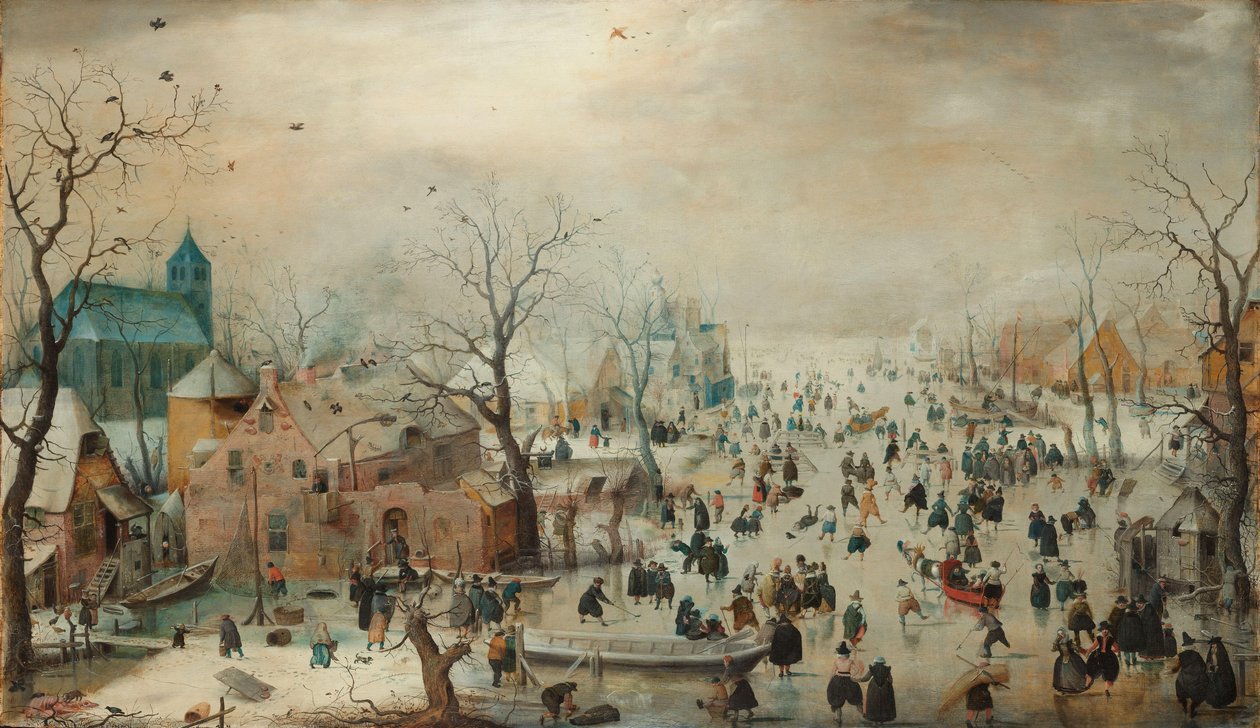Zimowy krajobraz z łyżwiarzami Zimowy krajobraz z łyżwiarzami autorstwa Hendrick Avercamp