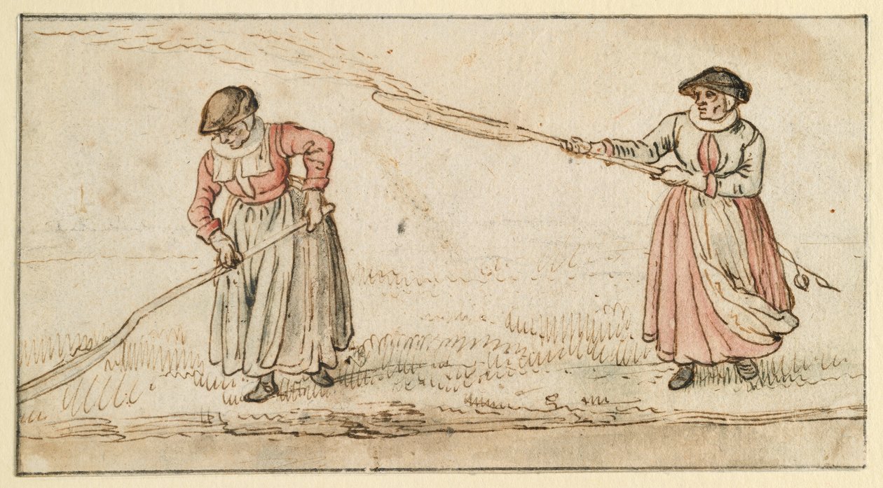 Dwie kobiety z łopatami autorstwa Hendrick Avercamp
