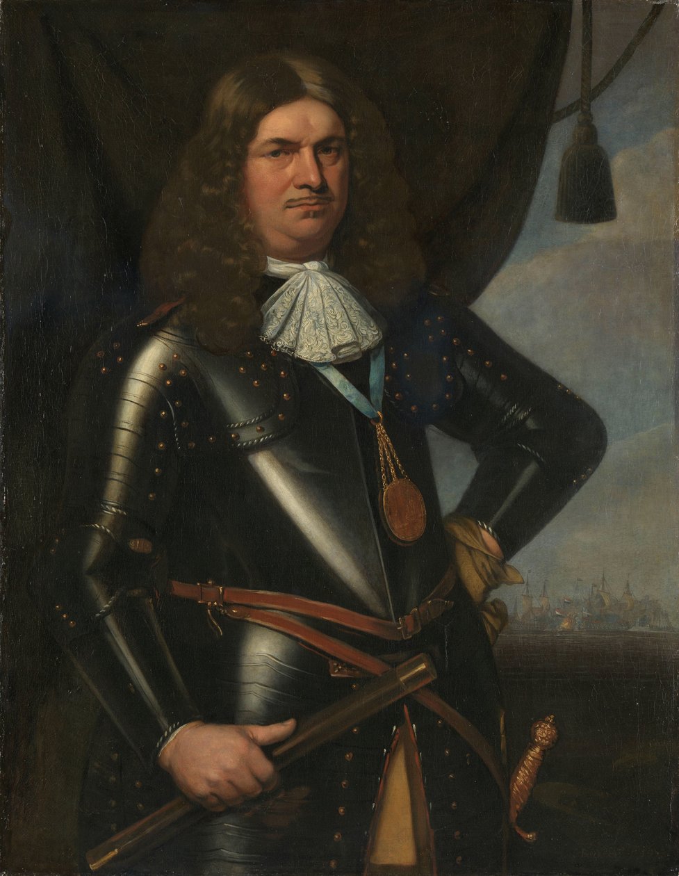 Adriaen Banckert (ok. 1620–1684), wiceadmirał Zelandii autorstwa Hendrick Berckman