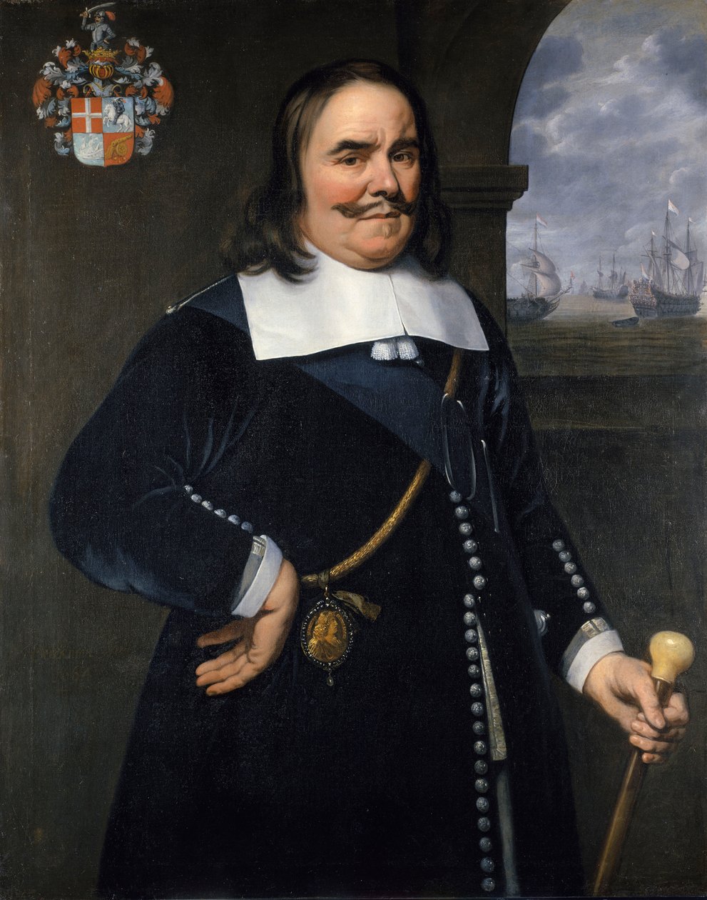 Michiel Adriaenszoon de Ruyter, generał-porucznik admirał Zjednoczonych Prowincji (1607-1676) autorstwa Hendrick Berckman