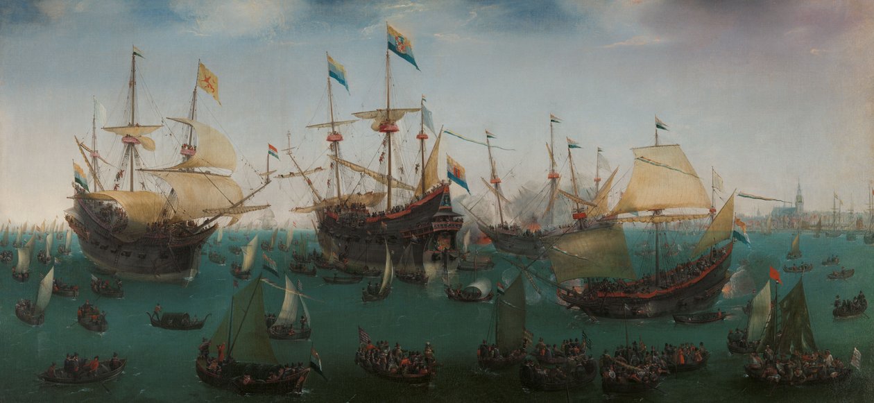 Powrót do Amsterdamu drugiej ekspedycji do Indii Wschodnich autorstwa Hendrick Cornelisz Vroom