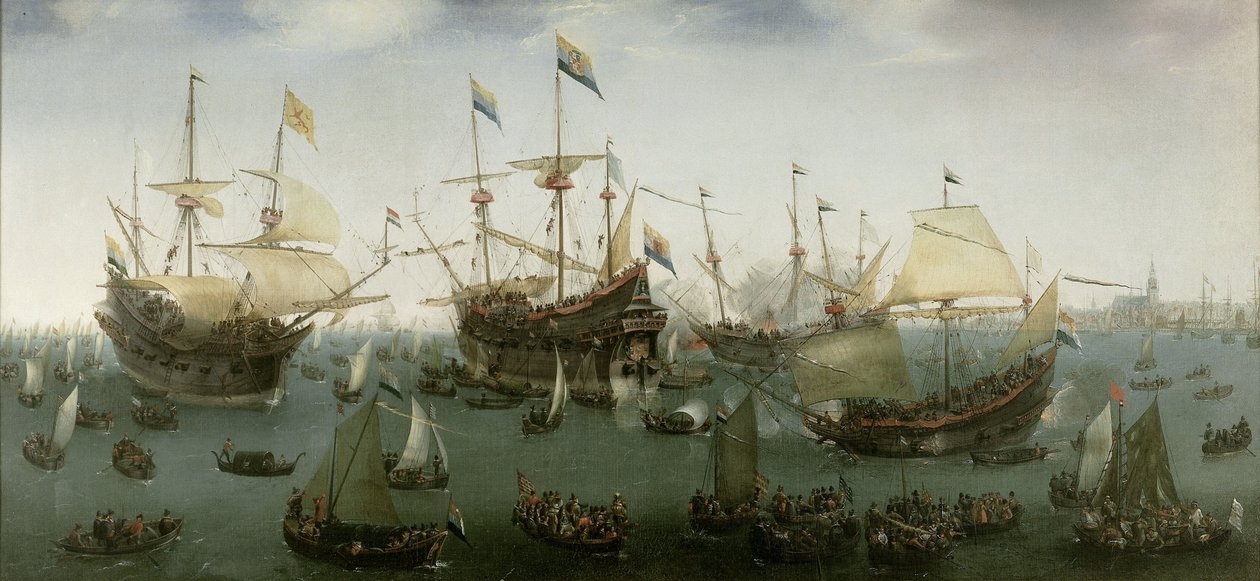 Powrót do Amsterdamu drugiej wyprawy do Indii Wschodnich autorstwa Hendrick Cornelisz. Vroom