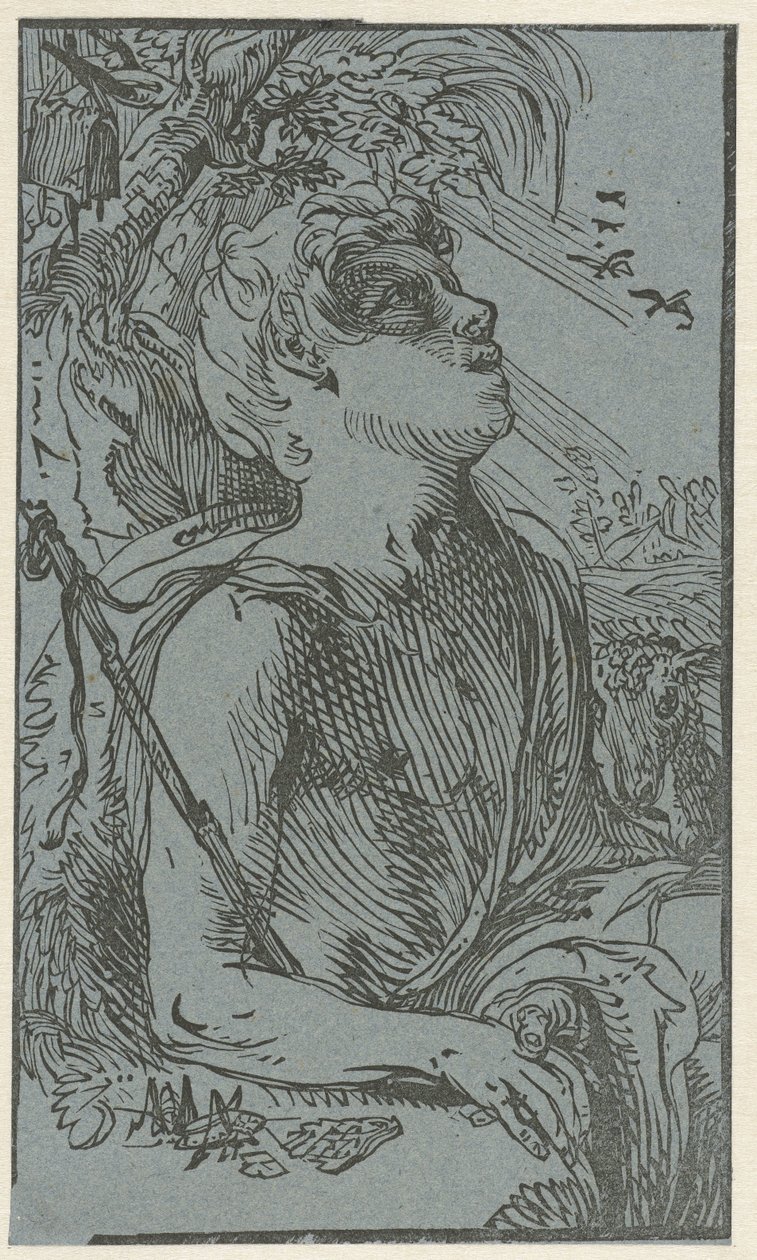 Jan Chrzciciel na pustyni autorstwa Hendrick Goltzius (attributed to)