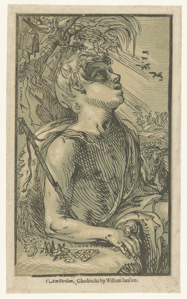 Jan Chrzciciel na pustyni autorstwa Hendrick Goltzius (attributed to)