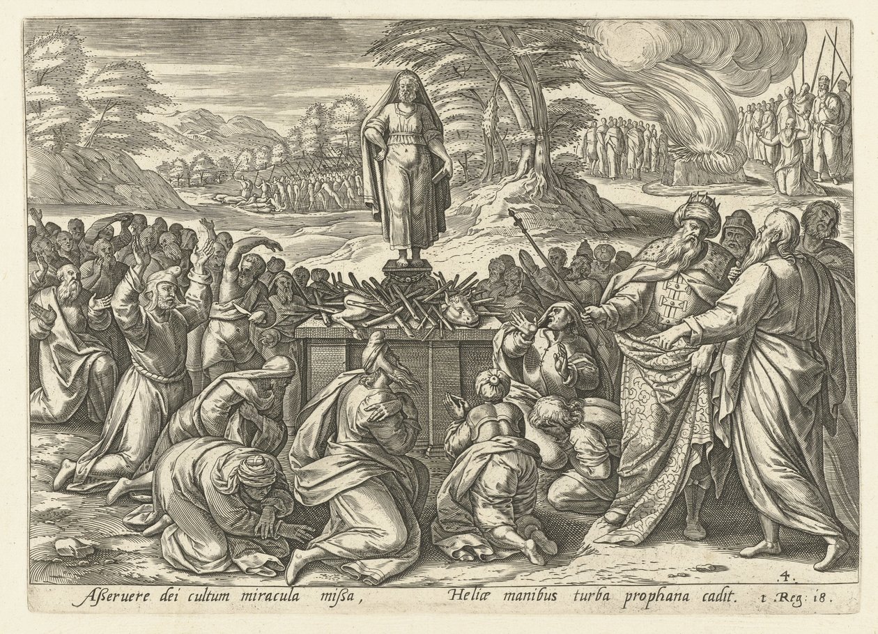 Eliasz konkuruje z prorokami Baala Historia Eliasza (tytuł serii) autorstwa Hendrick Goltzius (rejected attribution)