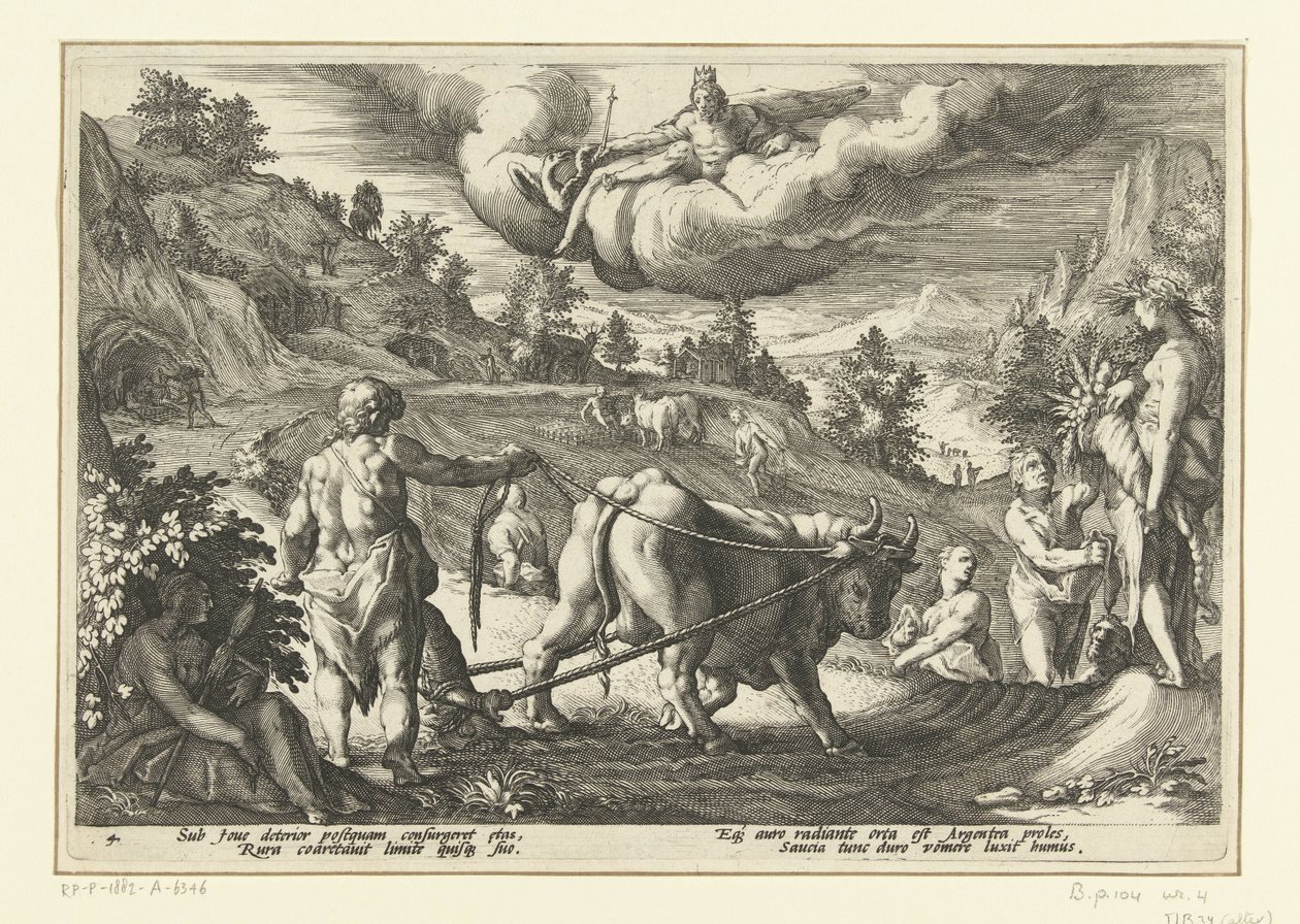 Srebrny wiek Metamorfozy Owidiusza (tytuł serii) autorstwa Hendrick Goltzius (workshop of)