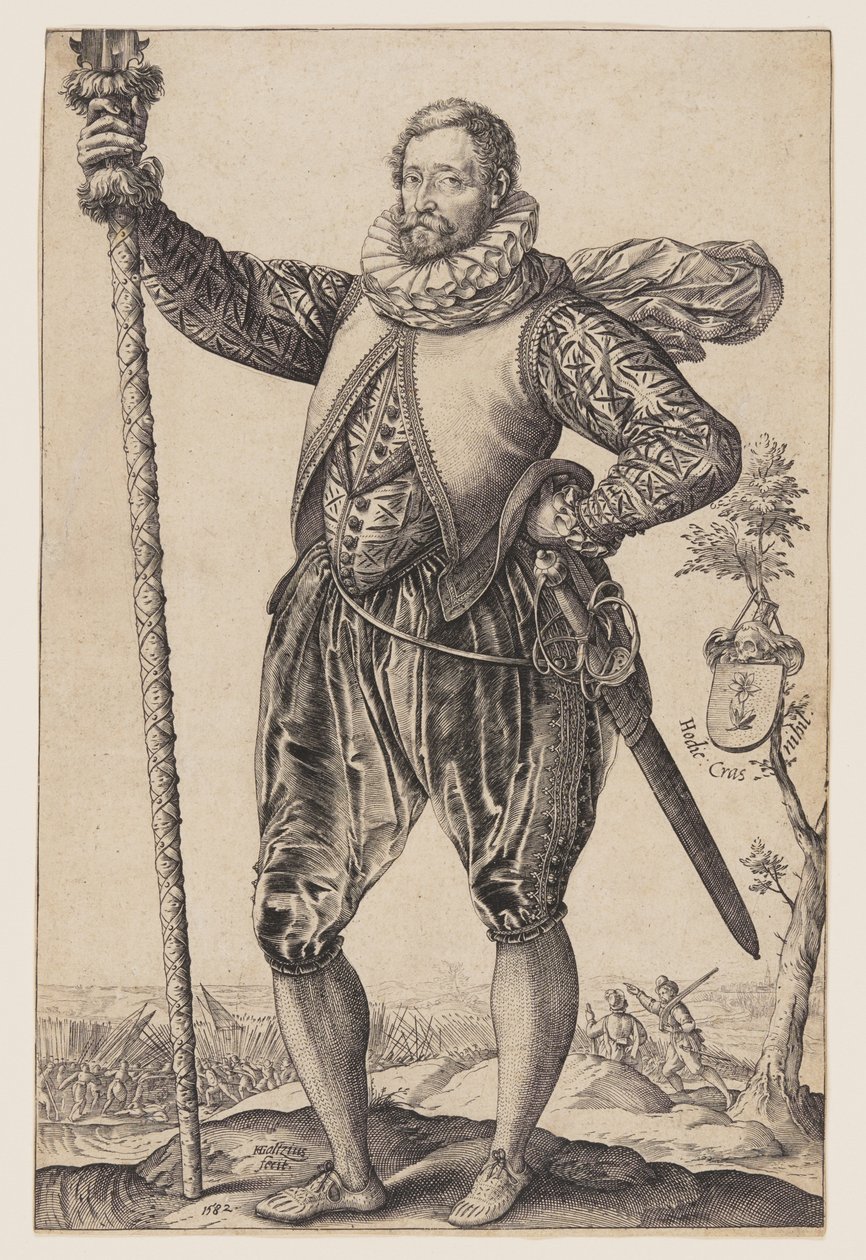 Człowiek-szczupak skręcił w lewo autorstwa Hendrick Goltzius