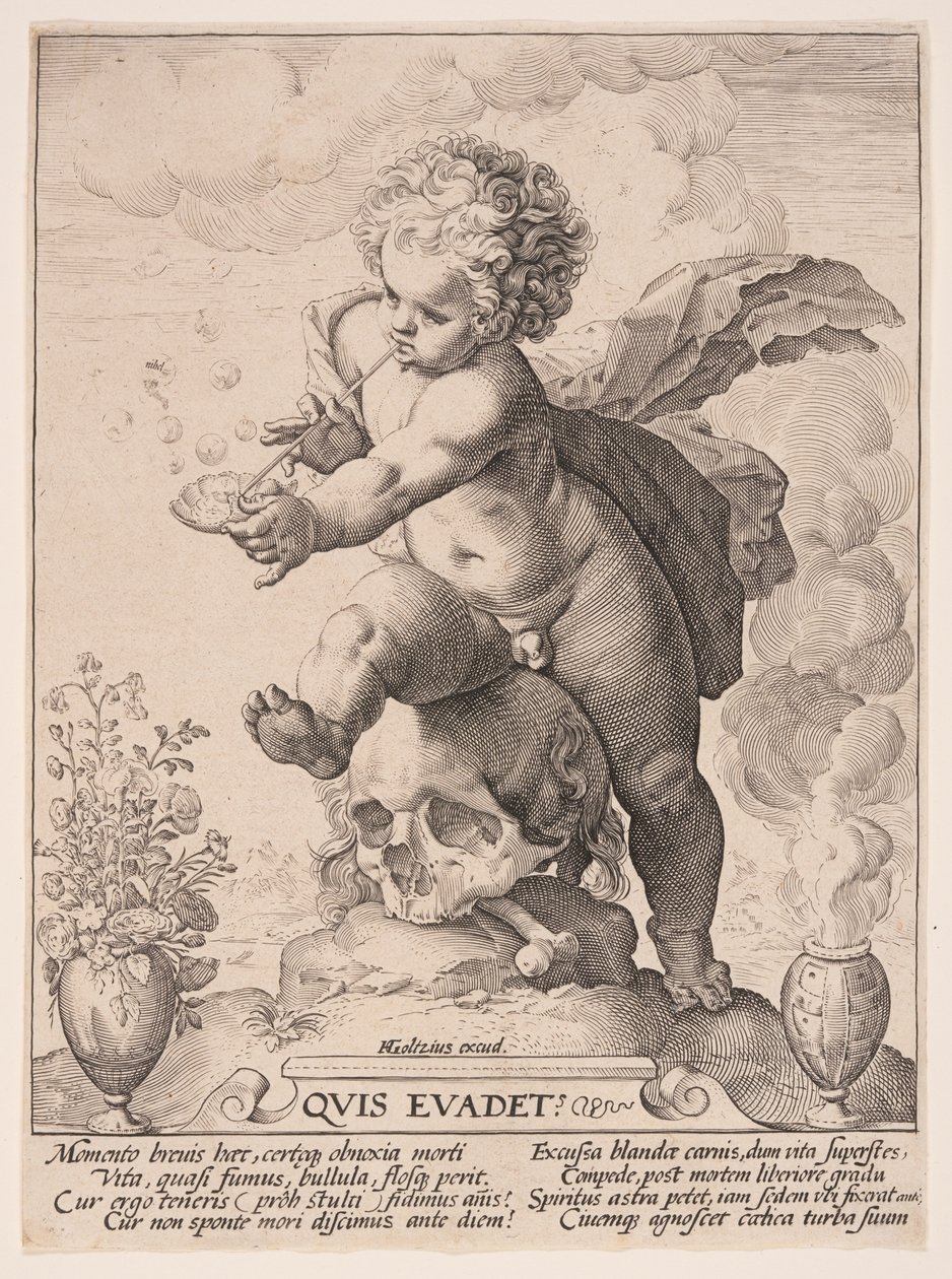 Alegoria przemijania (Quis Evadet) autorstwa Hendrick Goltzius