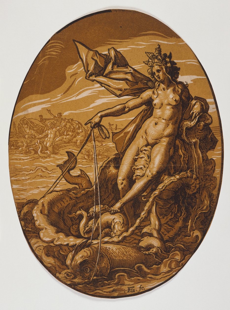 Amfitryta autorstwa Hendrick Goltzius