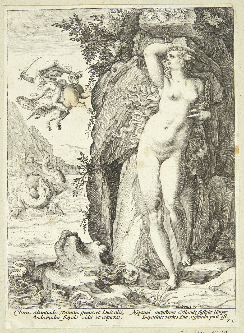 Andromeda zostaje uwolniona przez Perseusza autorstwa Hendrick Goltzius