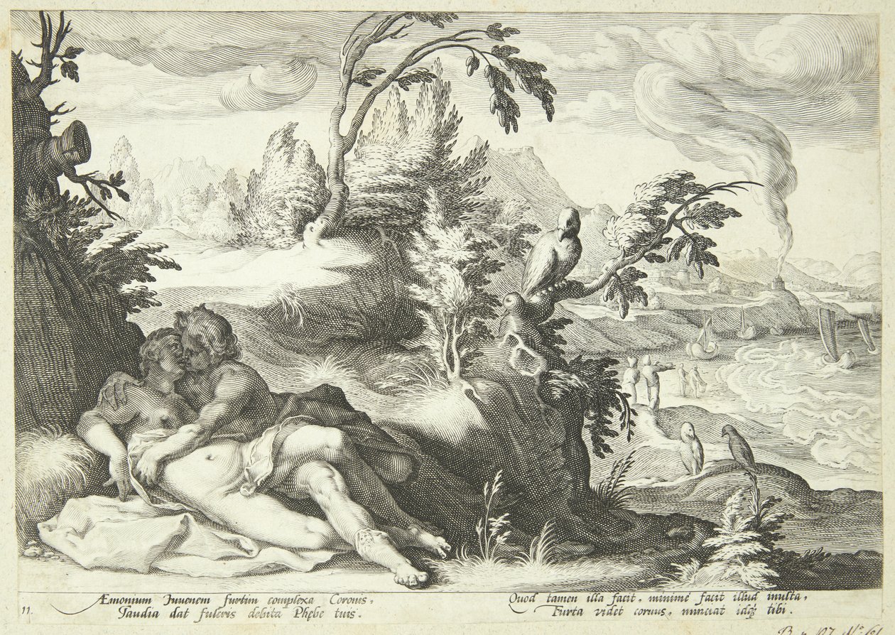 Apollon i Koronis autorstwa Hendrick Goltzius