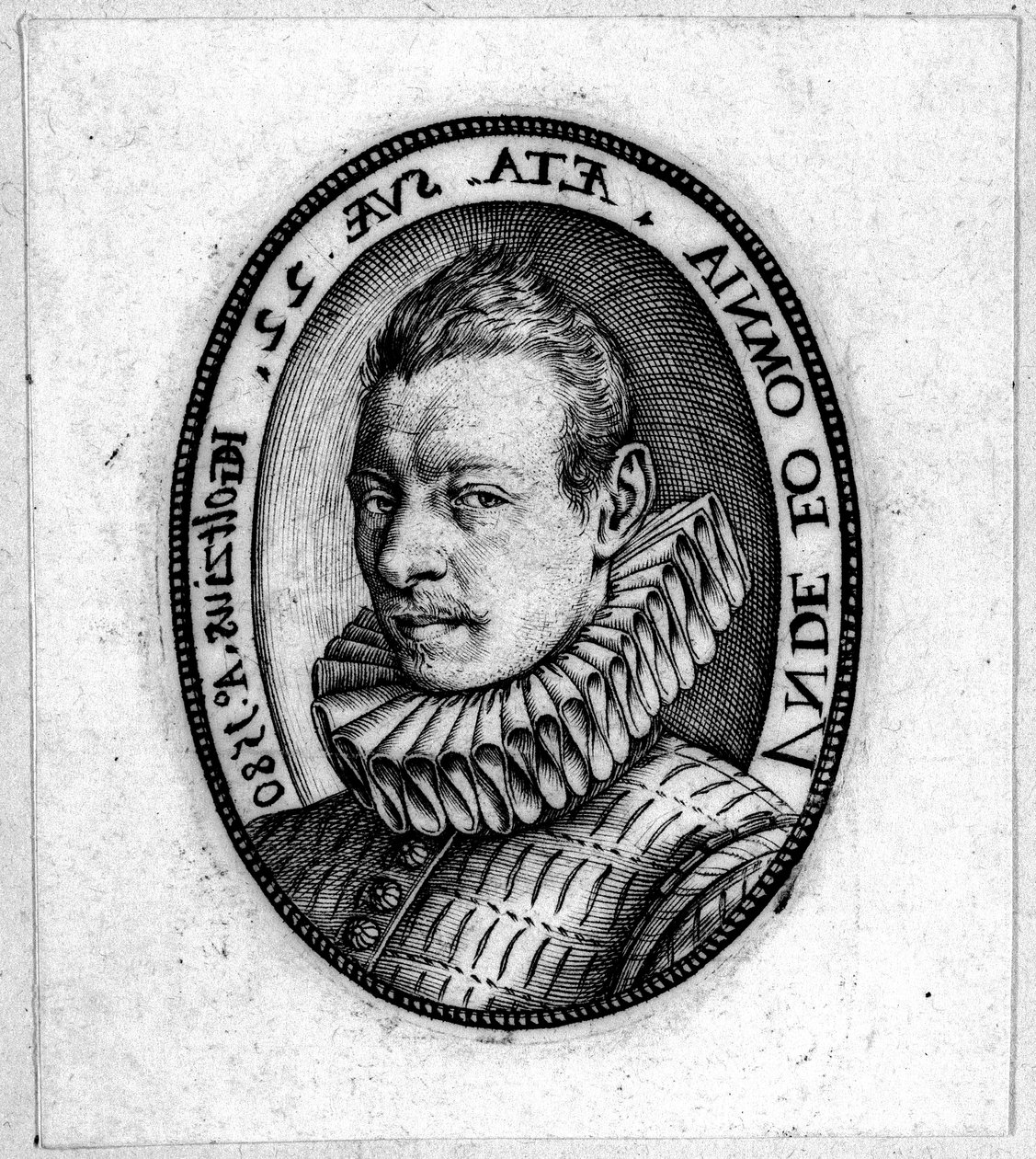 Popiersie portretowe mężczyzny autorstwa Hendrick Goltzius