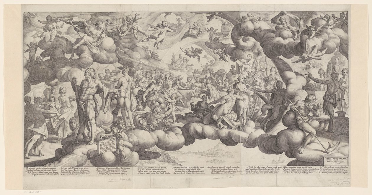 Ślub Kupidyna i Psyche autorstwa Hendrick Goltzius