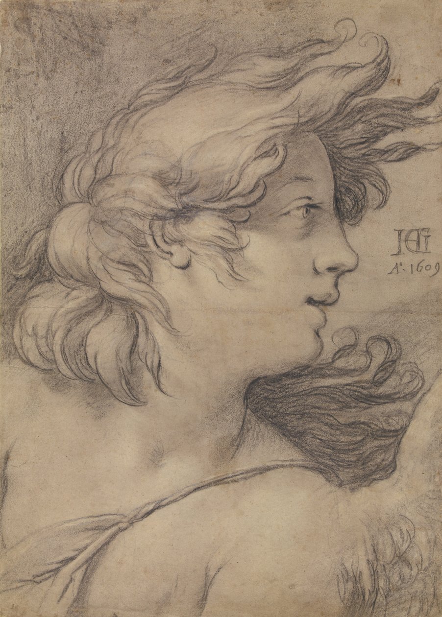 Popiersie anioła autorstwa Hendrick Goltzius