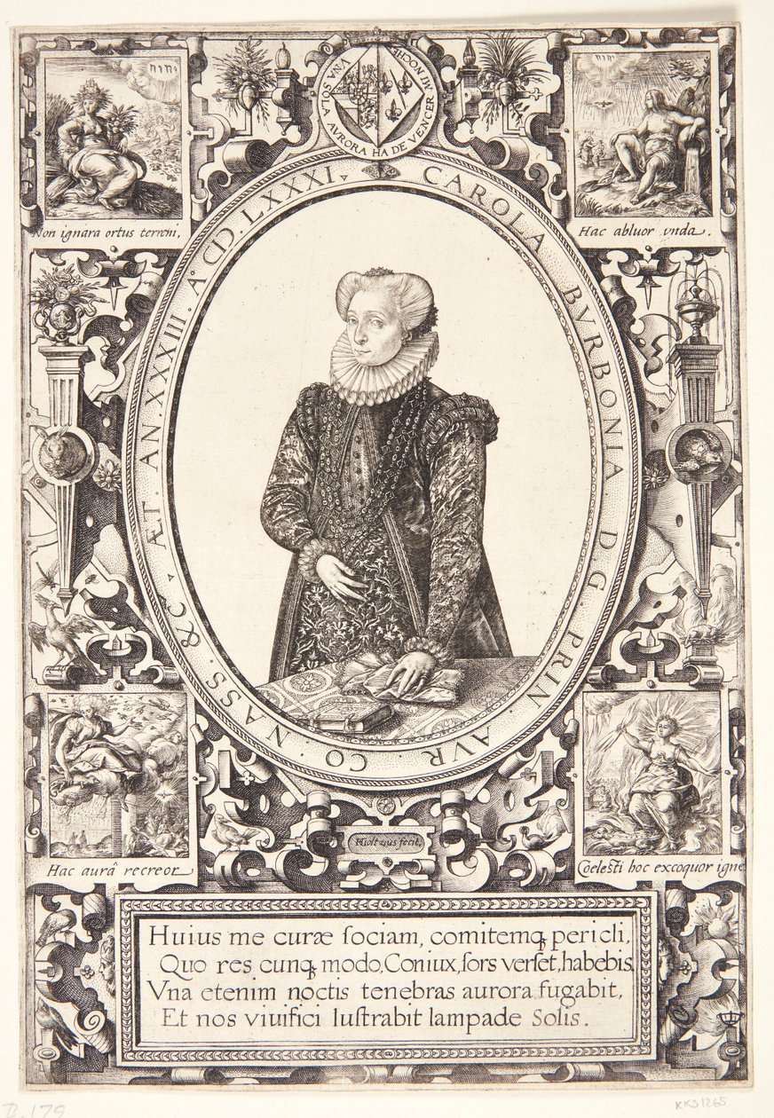 Charlotte z Burbonów autorstwa Hendrick Goltzius