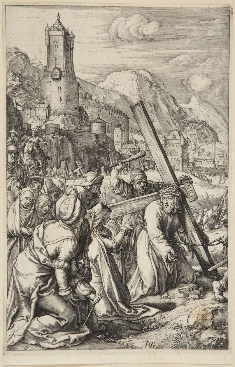 Chrystus niosący krzyż autorstwa Hendrick Goltzius