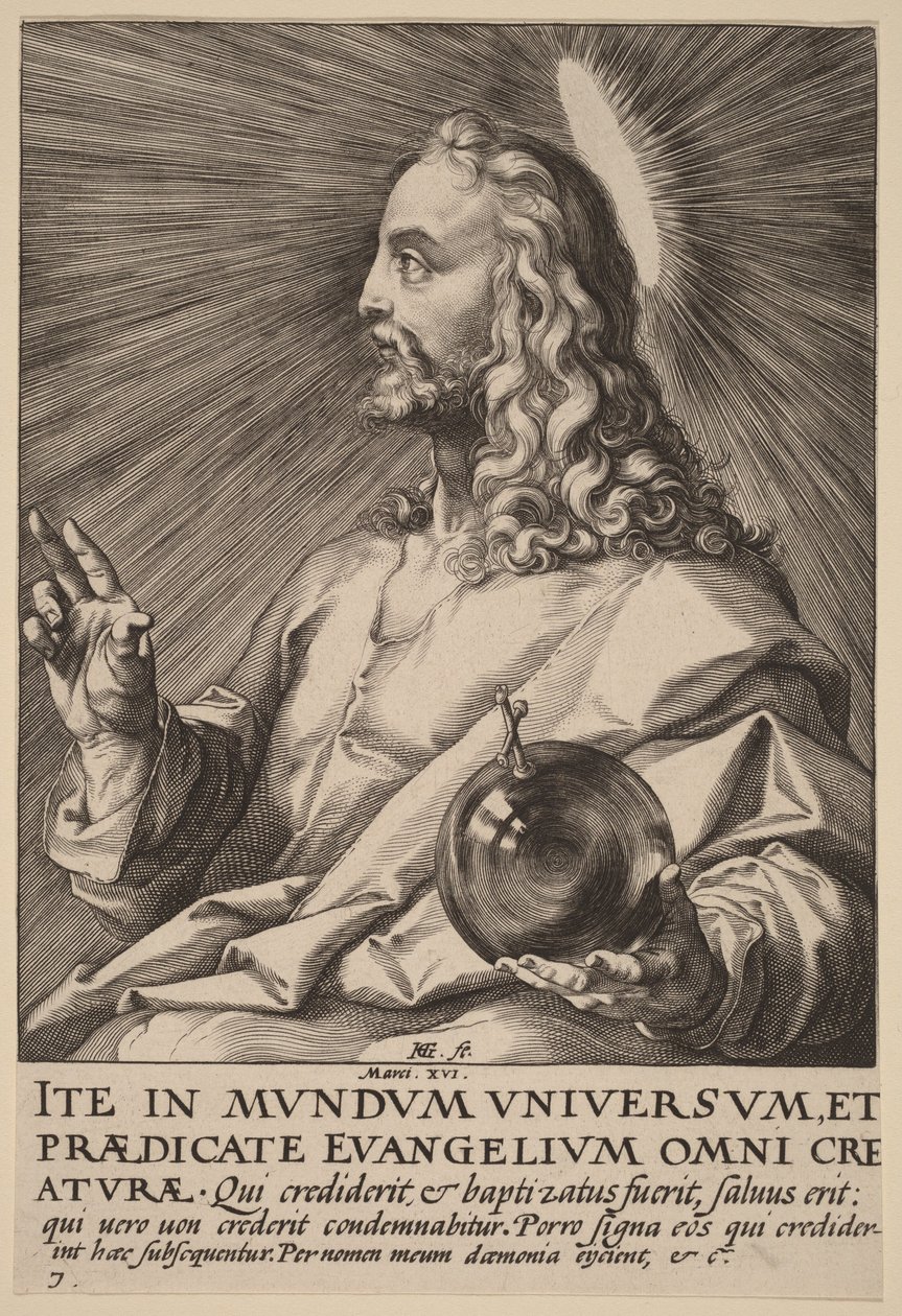 Chrystus jako Salvator Mundi autorstwa Hendrick Goltzius