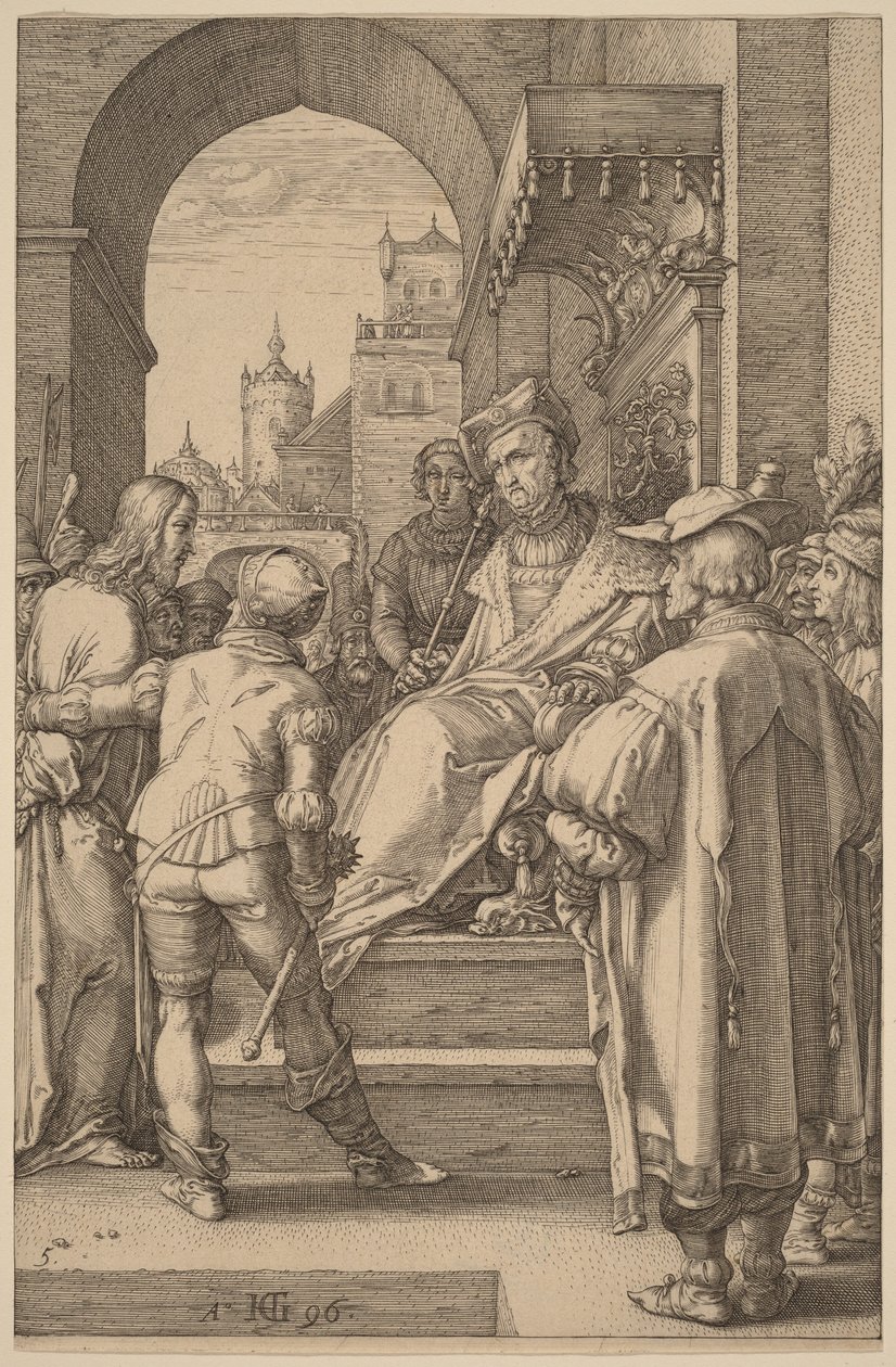 Chrystus przed Piłatem autorstwa Hendrick Goltzius