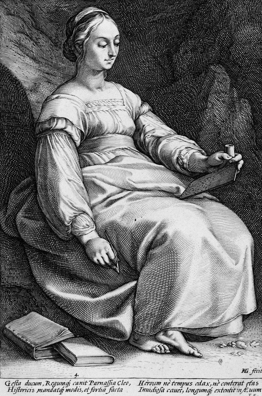 Klio autorstwa Hendrick Goltzius