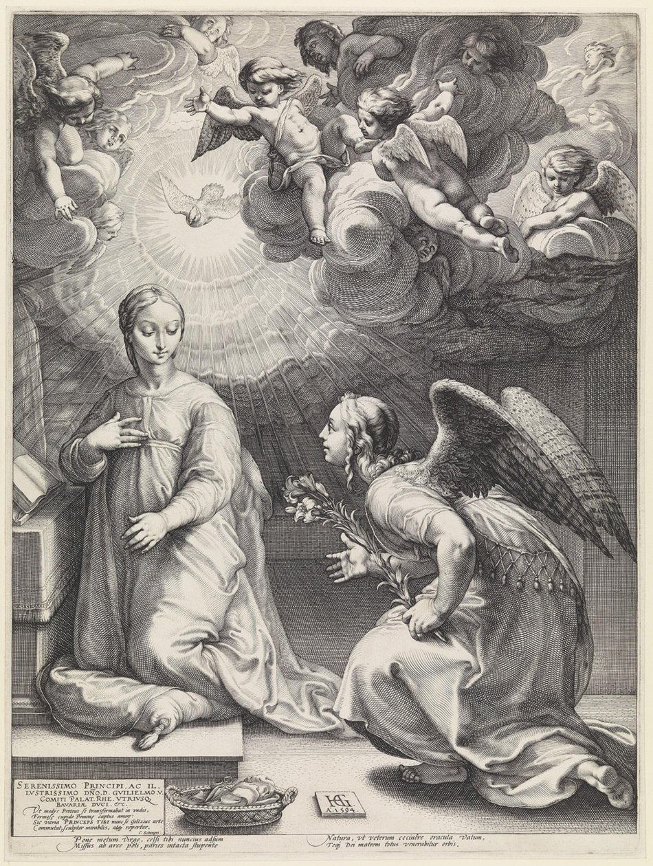 Zwiastowanie autorstwa Hendrick Goltzius