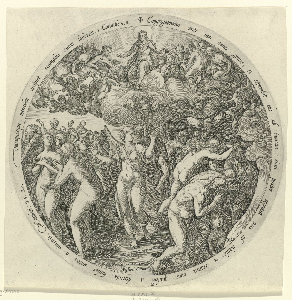 Błogosławieni są oddzieleni od przeklętych Sąd Ostateczny (tytuł serii) autorstwa Hendrick Goltzius