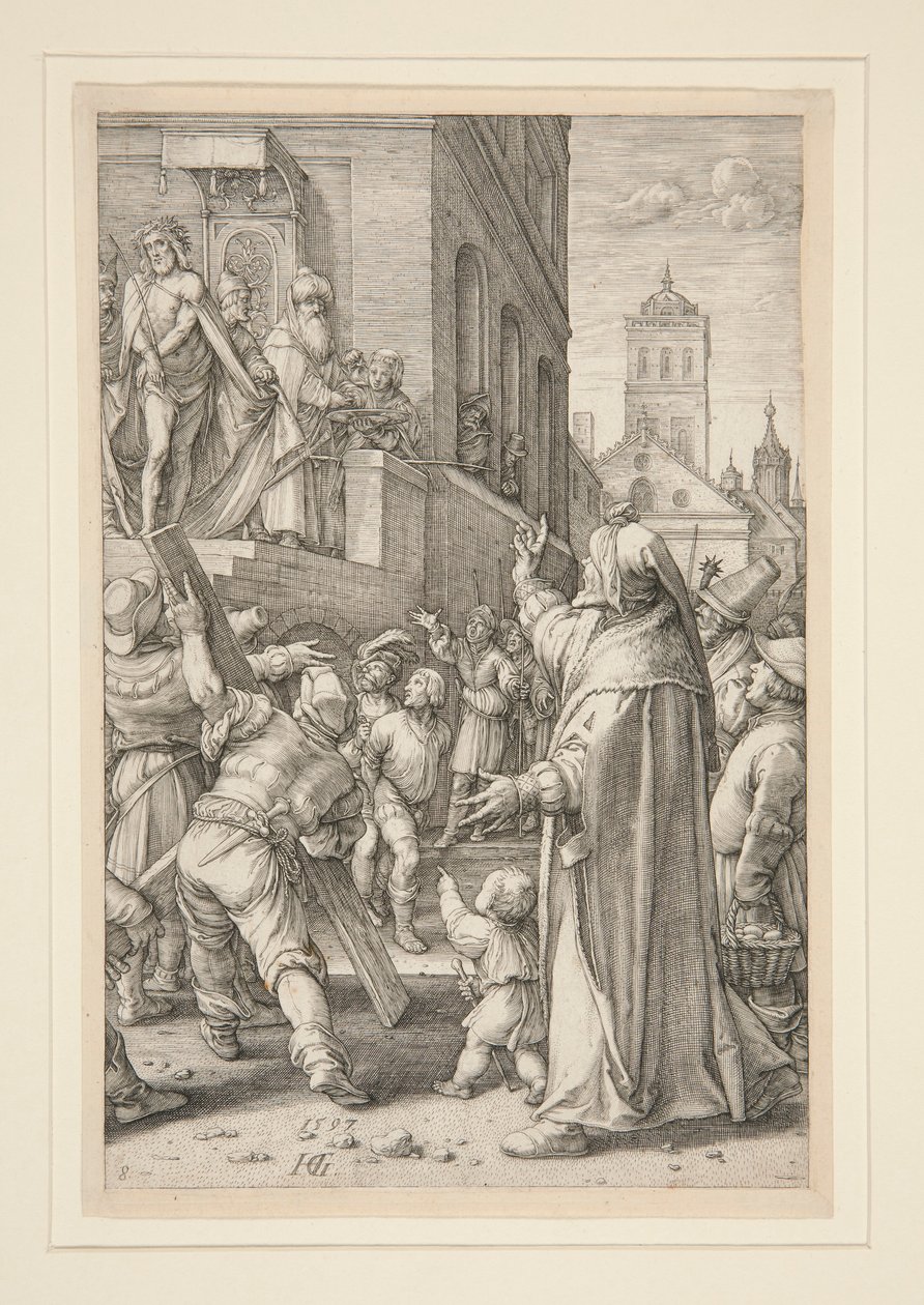 Ecce Homo, z „Pasji”, nr 8 z serii 12 rycin autorstwa Hendrick Goltzius