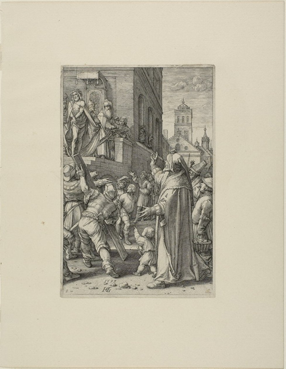 Ecce Homo, płyta ósma z Męki Pańskiej autorstwa Hendrick Goltzius