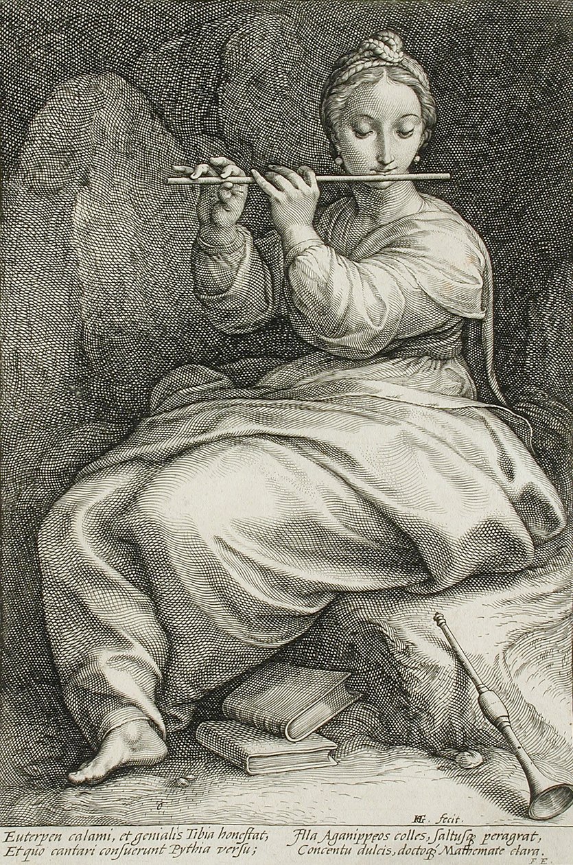 Euterpe autorstwa Hendrick Goltzius