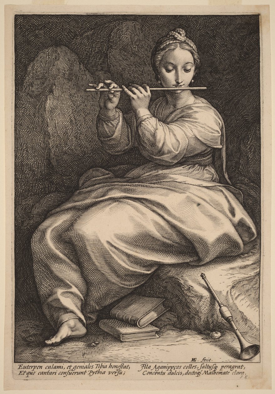 Euterpe autorstwa Hendrick Goltzius