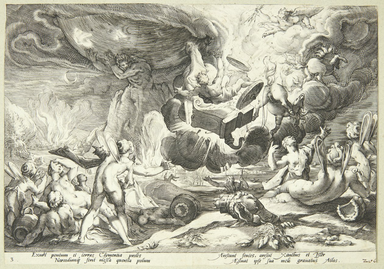 Upadek Faetona autorstwa Hendrick Goltzius