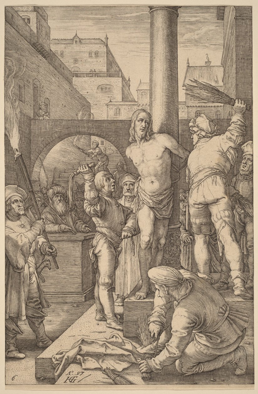Biczowanie Chrystusa autorstwa Hendrick Goltzius