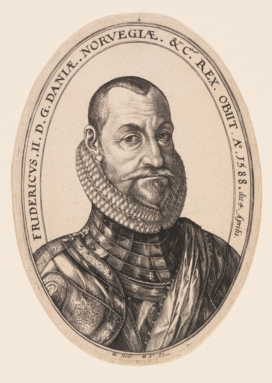 Fryderyk II, król Danii i Norwegii autorstwa Hendrick Goltzius