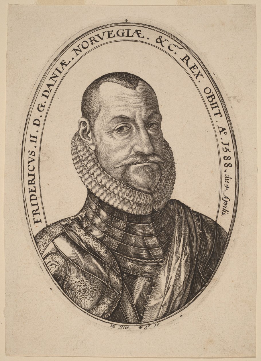 Fryderyk II, król Danii i Norwegii autorstwa Hendrick Goltzius