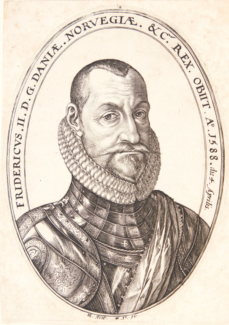Fryderyk II, król Danii i Norwegii autorstwa Hendrick Goltzius