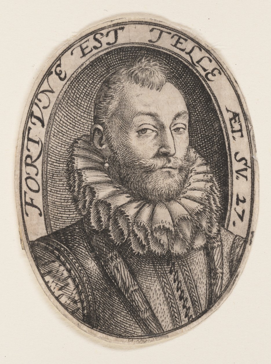 Gerrit Dircksz. lub Claes Stefensz. van Heussen autorstwa Hendrick Goltzius
