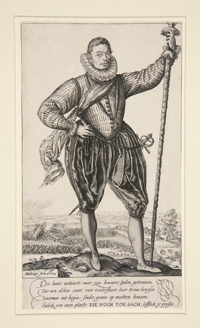 Gerrit de Jong (lub Stojący Szczupak) autorstwa Hendrick Goltzius