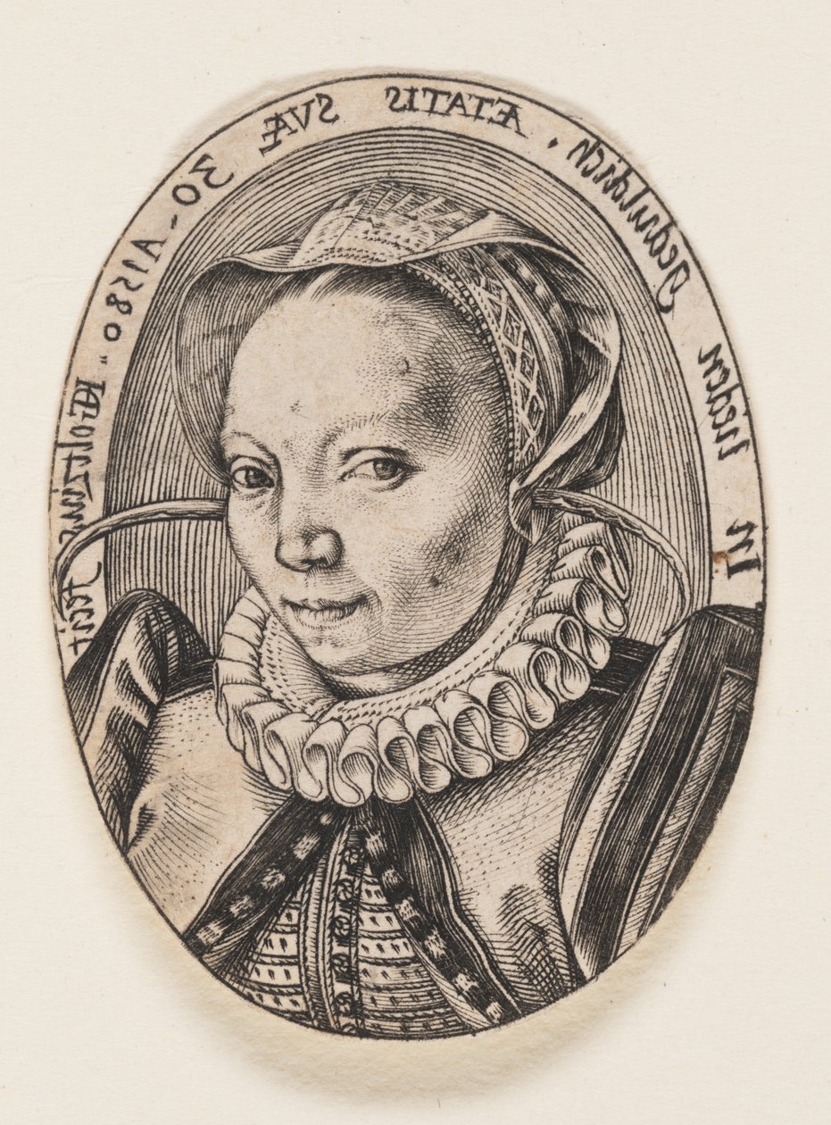 Grietgen Jansdochter, żona artysty autorstwa Hendrick Goltzius