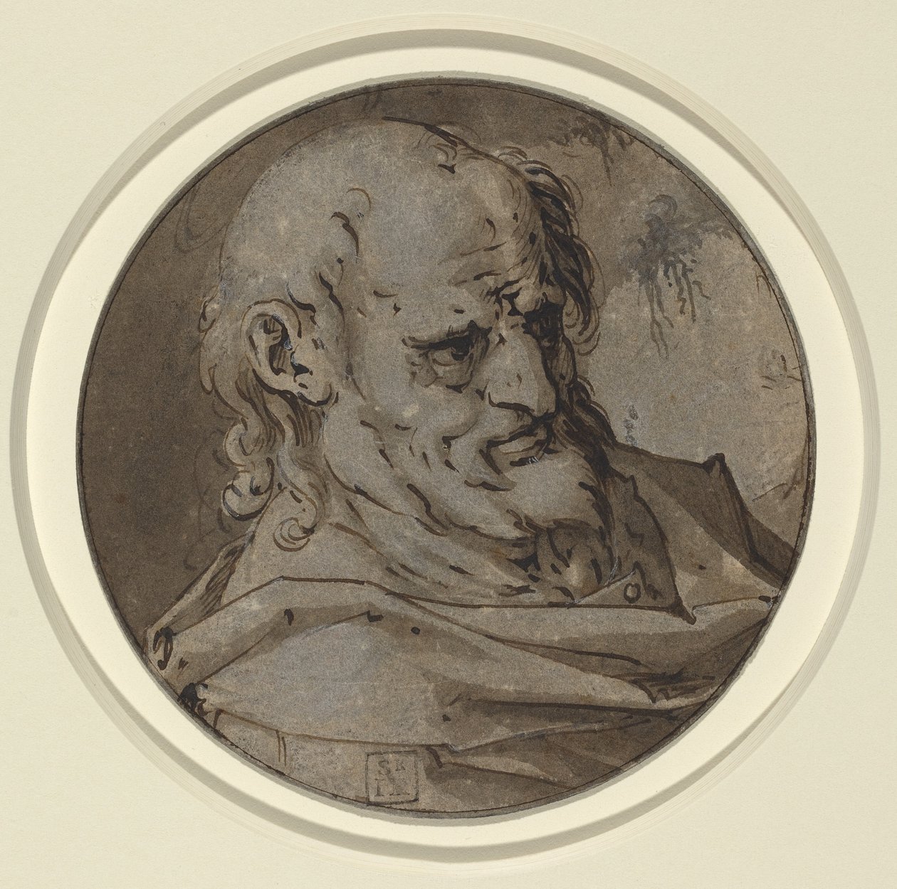 Głowa apostoła autorstwa Hendrick Goltzius