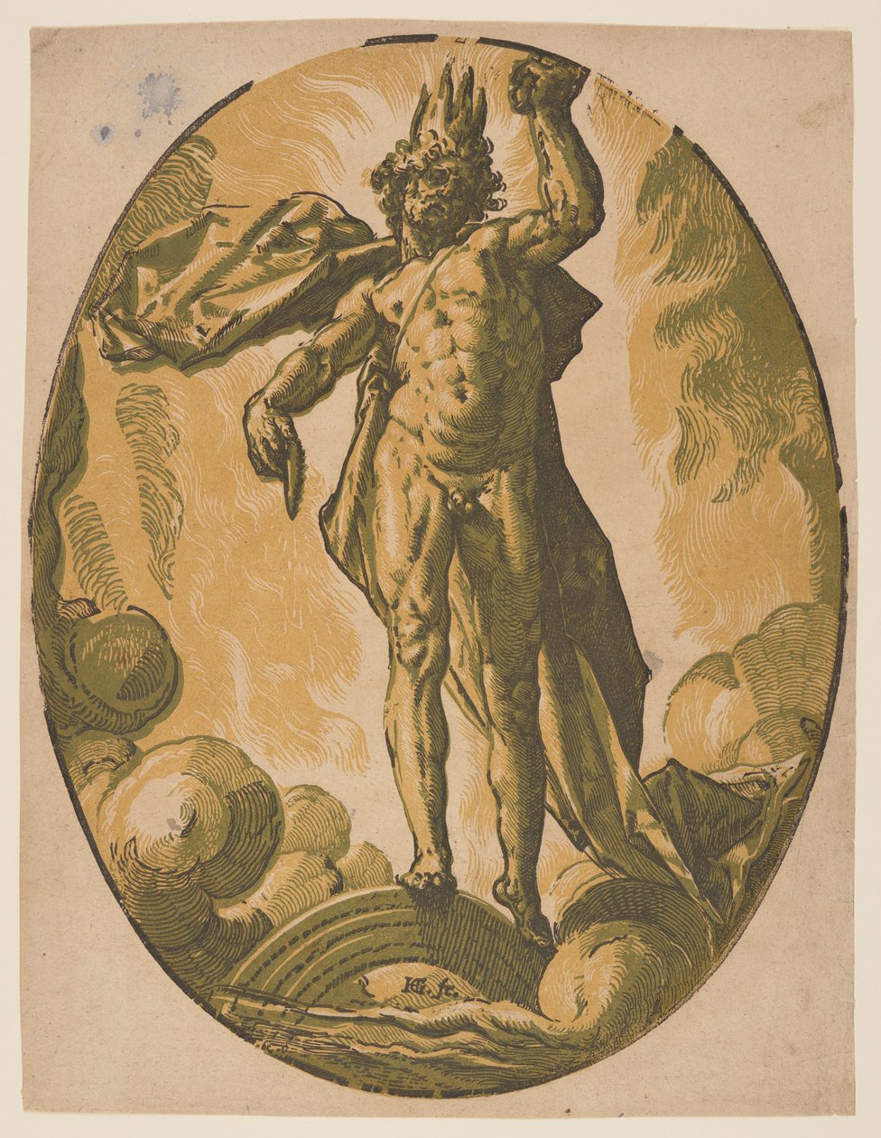 Helios, z Bóstwa autorstwa Hendrick Goltzius