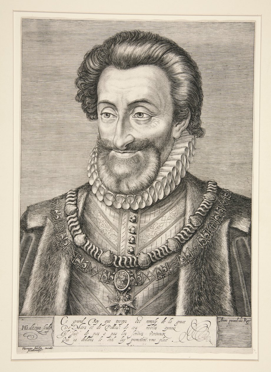 Henryk IV, król Francji i Nawarry autorstwa Hendrick Goltzius