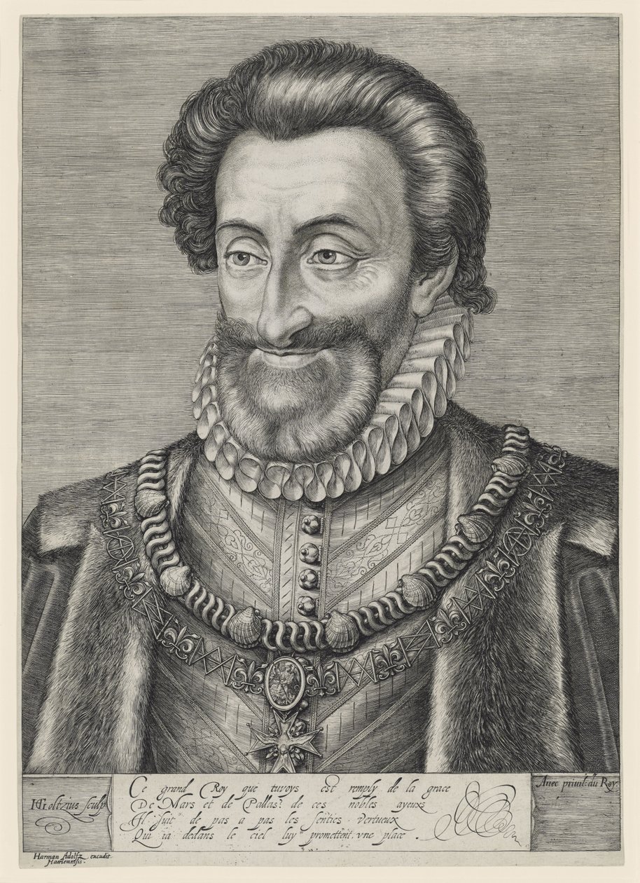 Henryk IV, król Francji i Nawarry autorstwa Hendrick Goltzius