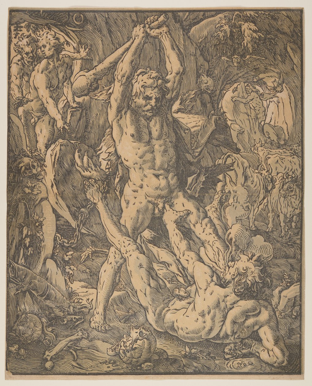 Herkules i Kakus autorstwa Hendrick Goltzius