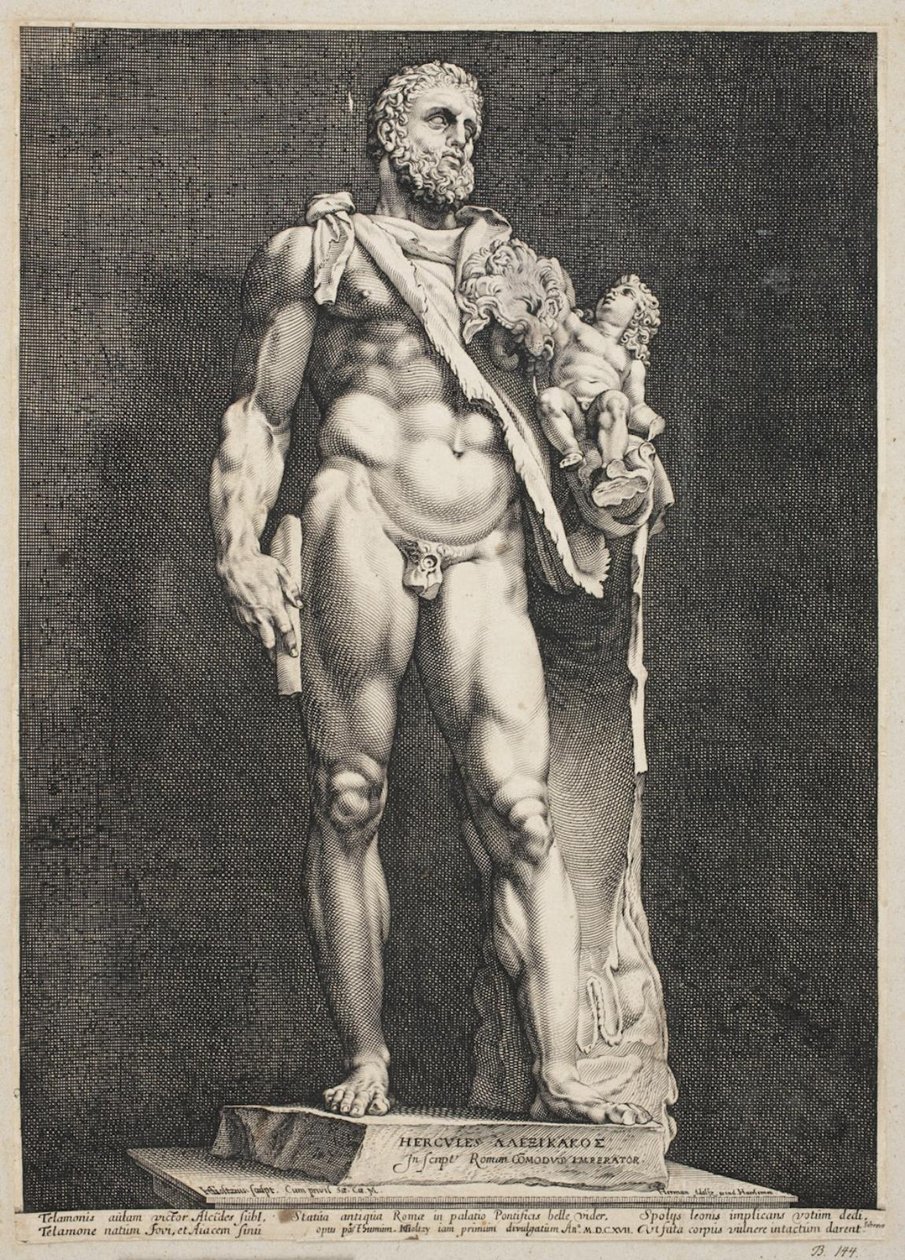 Herkules i Telefos autorstwa Hendrick Goltzius