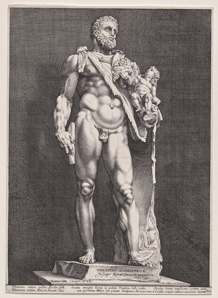 Herakles i Telefos autorstwa Hendrick Goltzius