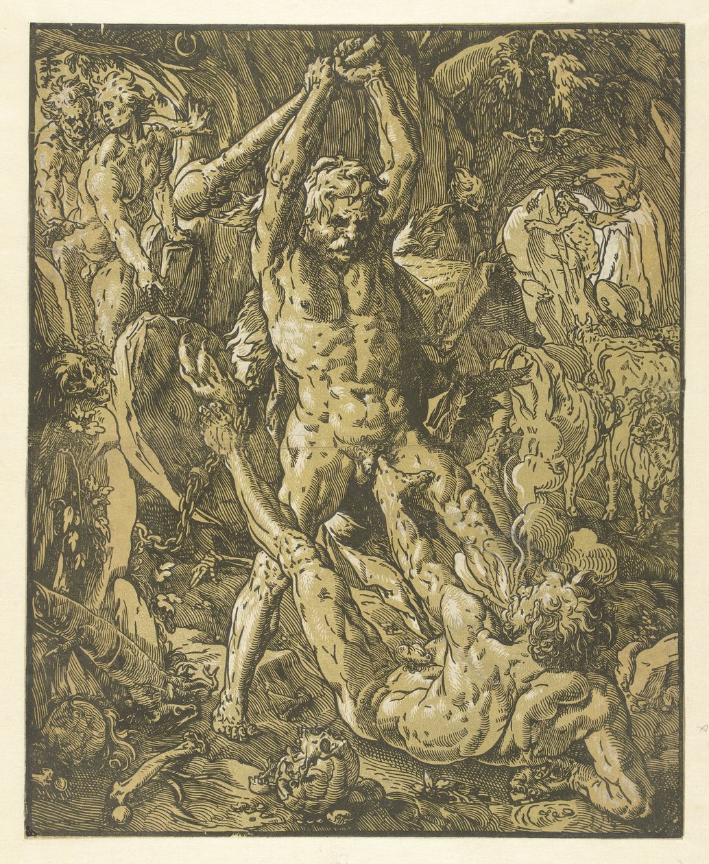 Hercules en Cacus autorstwa Hendrick Goltzius