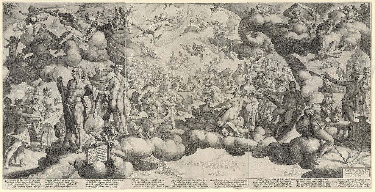 Ślub Amora i Psyche autorstwa Hendrick Goltzius